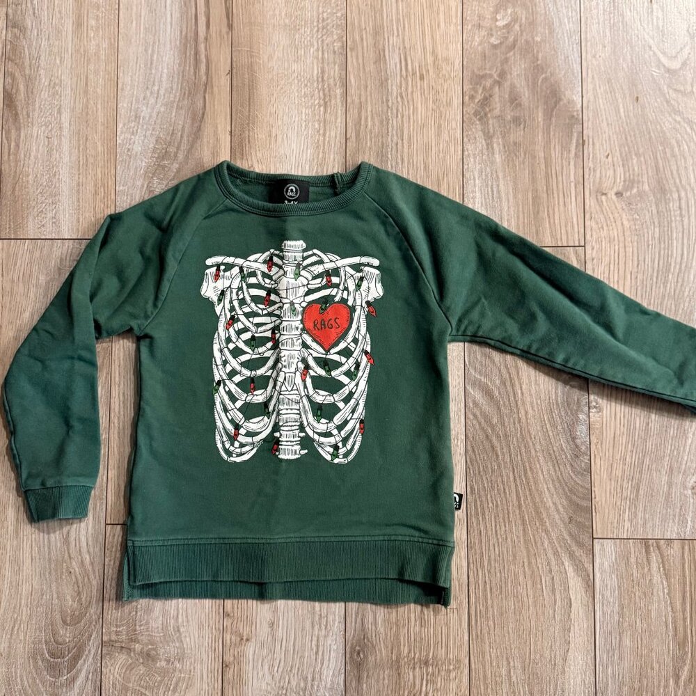 Rags Christmas Skelly Crewneck